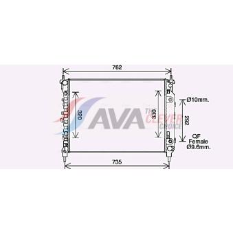 Radiateur, refroidissement du moteur AVA QUALITY COOLING OEM 4819583
