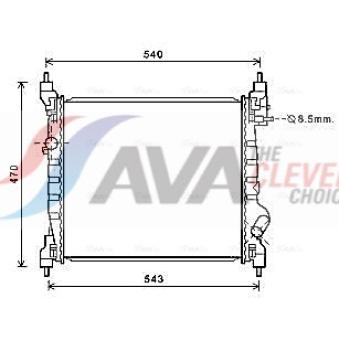 Radiateur, refroidissement du moteur AVA QUALITY COOLING CT2070