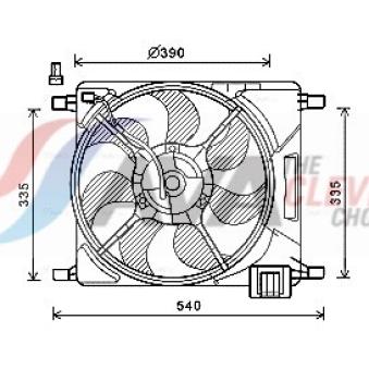 Ventilateur, refroidissement du moteur AVA QUALITY COOLING CT7501 Ventilateur, refroidissement du moteur AVA QUALITY COOLING CT7501
