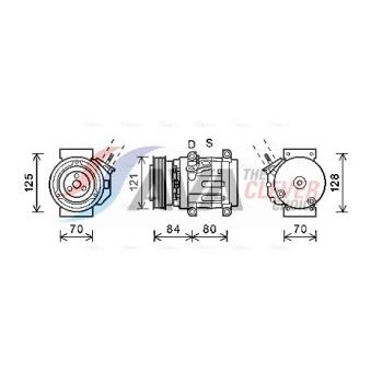 Compresseur, climatisation AVA QUALITY COOLING CTK037