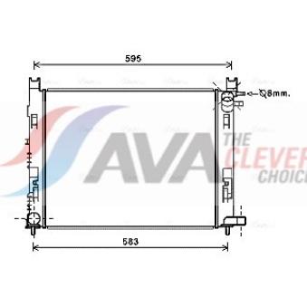 Radiateur, refroidissement du moteur AVA QUALITY COOLING DAA2007