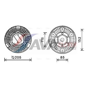 Embrayage, ventilateur de radiateur AVA QUALITY COOLING OEM 1372386