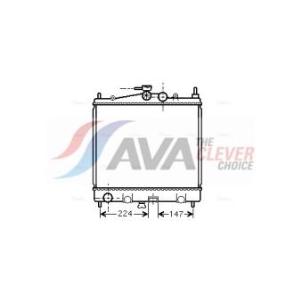 Radiateur, refroidissement du moteur AVA QUALITY COOLING DN2210