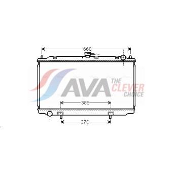Radiateur, refroidissement du moteur AVA QUALITY COOLING DN2220