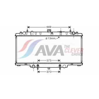 Radiateur, refroidissement du moteur AVA QUALITY COOLING OEM 21460VB200