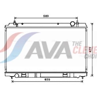 Radiateur, refroidissement du moteur AVA QUALITY COOLING DN2400