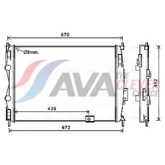 Radiateur, refroidissement du moteur AVA QUALITY COOLING OEM 21400JD90B