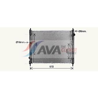 Radiateur, refroidissement du moteur AVA QUALITY COOLING DN2477