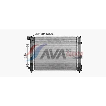 Radiateur, refroidissement du moteur AVA QUALITY COOLING OEM 214105FA0B