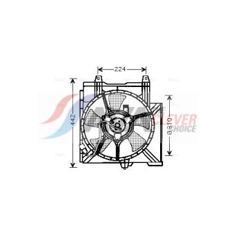 Ventilateur, refroidissement du moteur AVA QUALITY COOLING DN7509