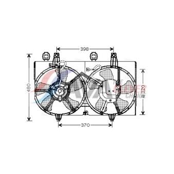 Ventilateur, refroidissement du moteur AVA QUALITY COOLING DN7511