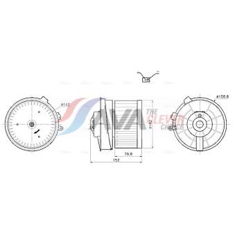 Pulseur d'air habitacle AVA QUALITY COOLING OEM 27225ET10B