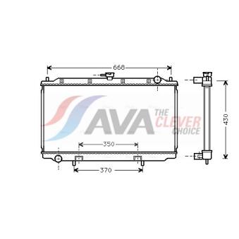 Radiateur, refroidissement du moteur AVA QUALITY COOLING DNA2181