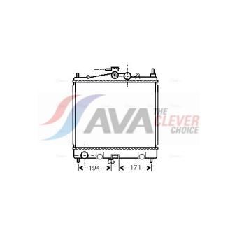 Radiateur, refroidissement du moteur AVA QUALITY COOLING DNA2247