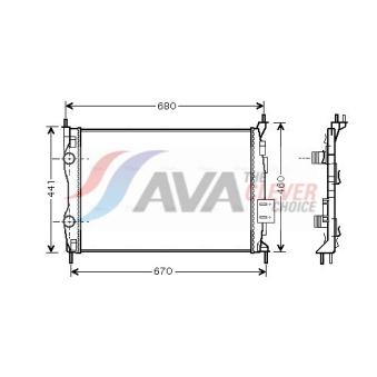 Radiateur, refroidissement du moteur AVA QUALITY COOLING OEM 21400JD000