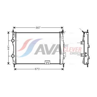 Radiateur, refroidissement du moteur AVA QUALITY COOLING OEM 21400JD90B