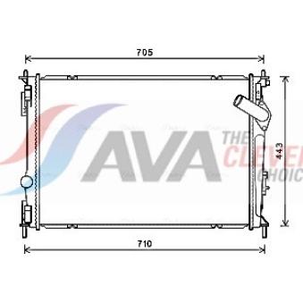 Radiateur, refroidissement du moteur AVA QUALITY COOLING OEM 21400BB50A