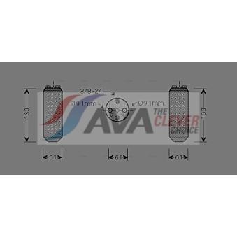 Filtre déshydratant, climatisation AVA QUALITY COOLING DND037