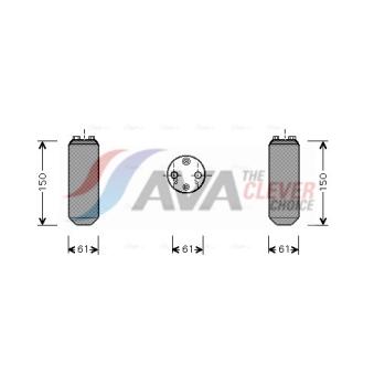 Filtre déshydratant, climatisation AVA QUALITY COOLING DND255