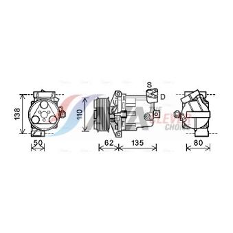 Compresseur, climatisation AVA QUALITY COOLING OEM 92600CJ70C