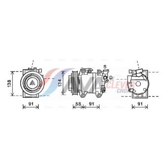 Compresseur, climatisation AVA QUALITY COOLING DNK344