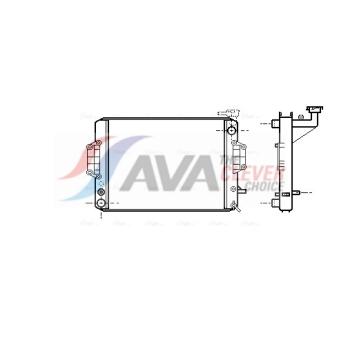 Radiateur, refroidissement du moteur AVA QUALITY COOLING [DU2022]