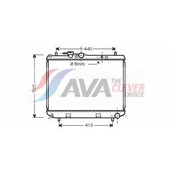 Radiateur, refroidissement du moteur AVA QUALITY COOLING [DU2043]