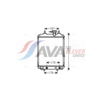 Radiateur, refroidissement du moteur AVA QUALITY COOLING DUA2065