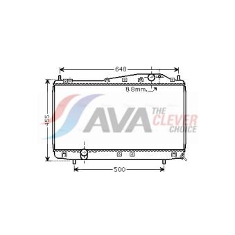 Radiateur, refroidissement du moteur AVA QUALITY COOLING [DW2054]