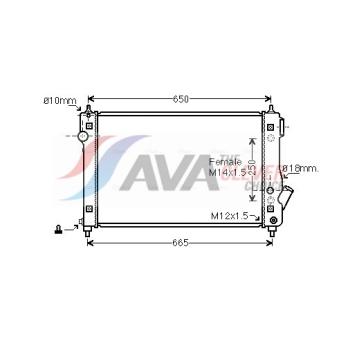 Radiateur, refroidissement du moteur AVA QUALITY COOLING [DW2087]