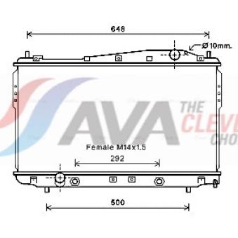Radiateur, refroidissement du moteur AVA QUALITY COOLING [DW2135]