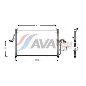 Condenseur, climatisation AVA QUALITY COOLING DW5011