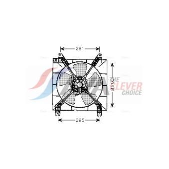 Ventilateur, refroidissement du moteur AVA QUALITY COOLING [DW7507]