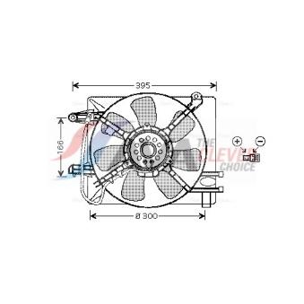 Ventilateur, refroidissement du moteur AVA QUALITY COOLING DW7517