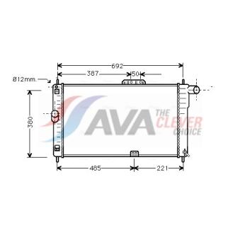 Radiateur, refroidissement du moteur AVA QUALITY COOLING DWA2004
