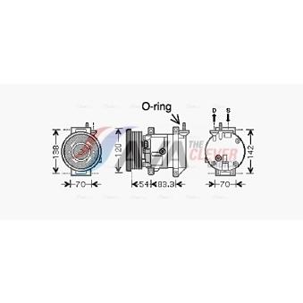Compresseur, climatisation AVA QUALITY COOLING DWAK071