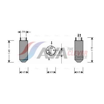 Filtre déshydratant, climatisation AVA QUALITY COOLING DWD023