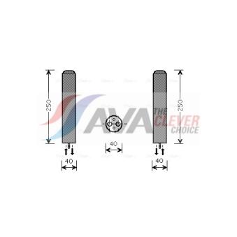 Filtre déshydratant, climatisation AVA QUALITY COOLING DWD050