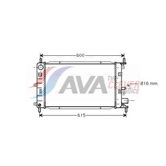 Radiateur, refroidissement du moteur AVA QUALITY COOLING OEM 1664037