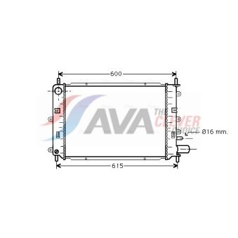 Radiateur, refroidissement du moteur AVA QUALITY COOLING FD2152