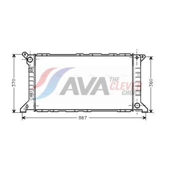 Radiateur, refroidissement du moteur AVA QUALITY COOLING FD2206