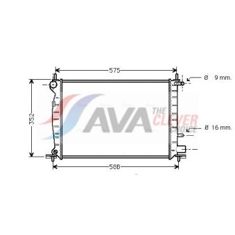 Radiateur, refroidissement du moteur AVA QUALITY COOLING OEM 1098857