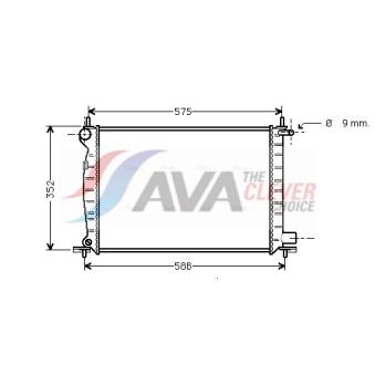 Radiateur, refroidissement du moteur AVA QUALITY COOLING OEM 1045528