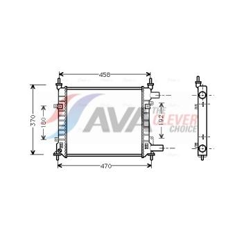 Radiateur, refroidissement du moteur AVA QUALITY COOLING OEM 1025532