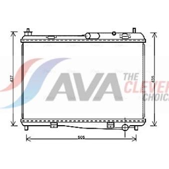 Radiateur, refroidissement du moteur AVA QUALITY COOLING FD2440