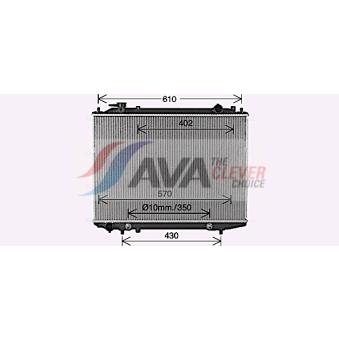 Radiateur, refroidissement du moteur AVA QUALITY COOLING FD2664