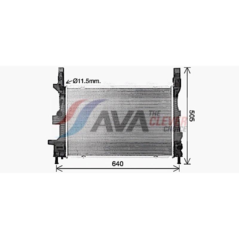 Radiateur, refroidissement du moteur AVA QUALITY COOLING FD2665 - Visuel 1
