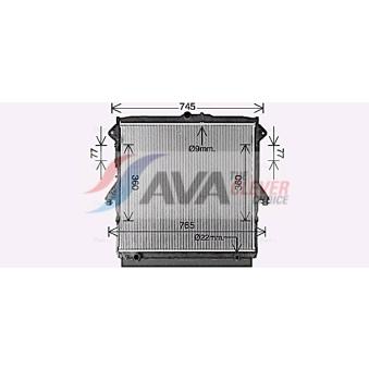 Radiateur, refroidissement du moteur AVA QUALITY COOLING FD2667
