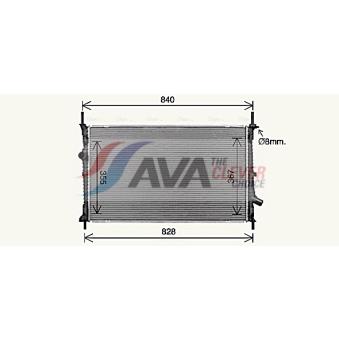 Radiateur, refroidissement du moteur AVA QUALITY COOLING FD2679