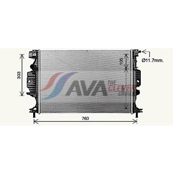 Radiateur, refroidissement du moteur AVA QUALITY COOLING FD2689